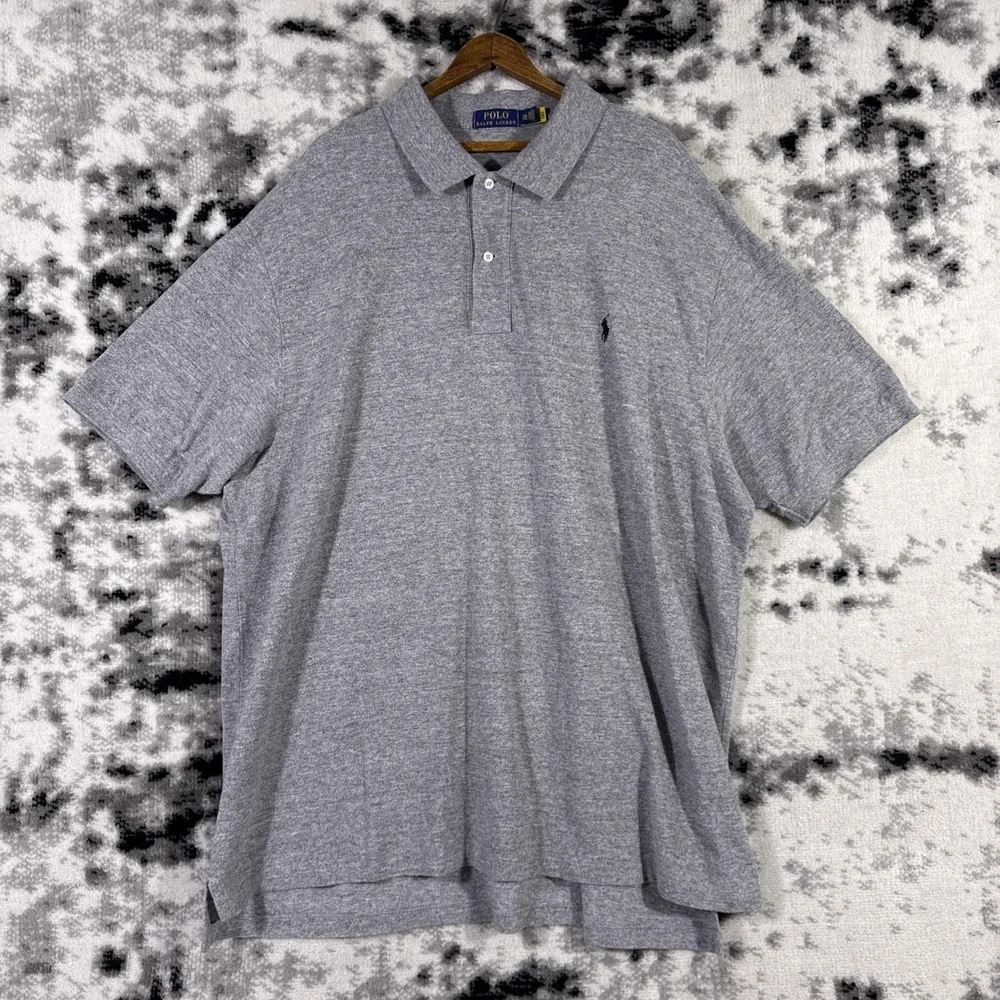 Polo Ralph‎ Lauren Polo Shirt Mens Size 3XB Gray Preppy Comfort Casual Career